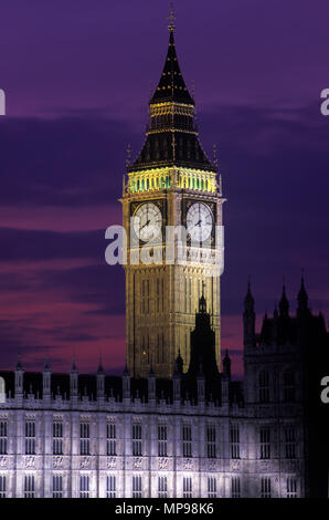 Historique 1988 BIG BEN HOUSES OF PARLIAMENT LONDON ENGLAND UK Banque D'Images