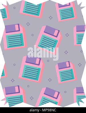 Image abstrait avec disquette sur fond blanc, vector illustration Illustration de Vecteur