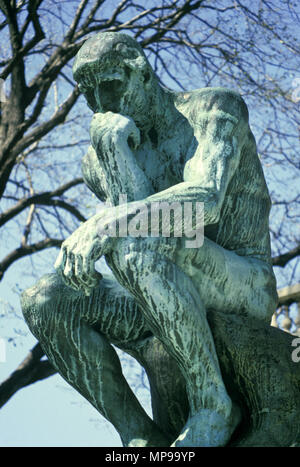 Historique STATUE PENSEUR 1988 (©1909) Auguste Rodin Musée Rodin BEN FRANKLIN PARKWAY Philadelphia Pennsylvania USA Banque D'Images