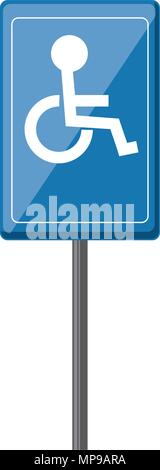 Désactiver la zone de parking Sign sur fond blanc, design coloré. vector illustration Illustration de Vecteur