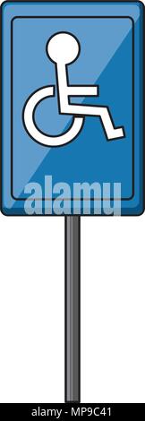 Désactiver la zone de parking Sign sur fond blanc, design coloré. vector illustration Illustration de Vecteur