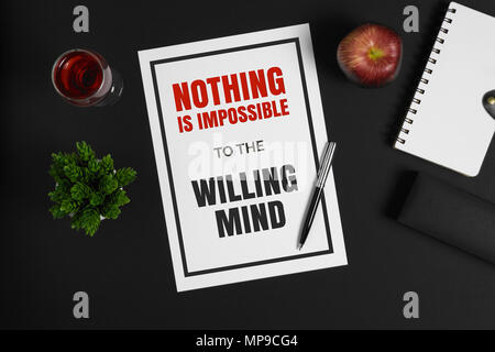 Citation motivation et d'inspiration. L'auto-assistance et l'amélioration de la sagesse citation. Banque D'Images