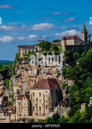 Rocamadour, Lot paysage monastique du Moyen Âge , France Banque D'Images
