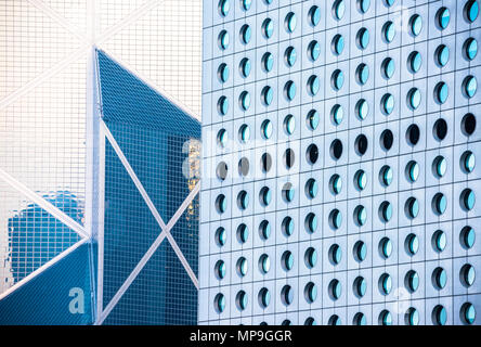 Contexte d'immeubles de bureaux à Hong Kong Banque D'Images