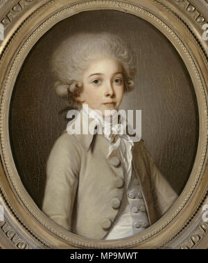 Anglais : Louis-Antoine-Henri de Bourbon-Condé, duc d'Enghien (1772-1804), represented enfant Portrait du jeune Louis Antoine, duc d'Enghien (1772-1804) quatrième trimestre de 18e siècle. 822 Louis Antoine, duc d'Enghien Banque D'Images