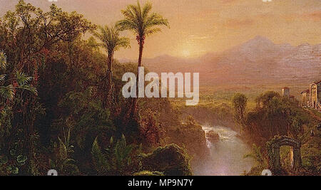 824 Louis Rémy Mignot-Vue d'une ville coloniale, l'Équateur Banque D'Images