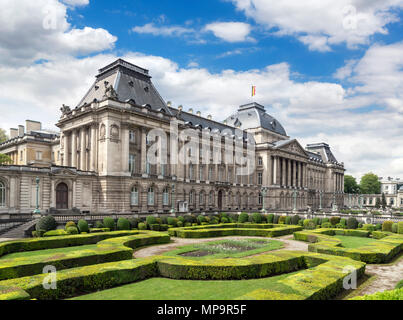 Avant de le Palais Royal de Bruxelles (Palais Royal de Bruxelles), Bruxelles, Belgique. Banque D'Images