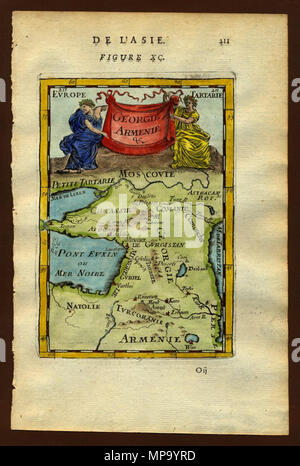 . Anglais : Carte d'Arménie et de la Géorgie, la description de l'Univers (Alain Manesson Mallet, 1683). English : [Carte p.211 : carte de la] Géorgie, Arménie. [Cote : Réserve DS 7 m 27 A]. [Illustrations de Description de l'Univers contenant les différents systèmes du monde, les cartes générales et particulières de la géographie ancienne et moderne, les plans et profils des principales villes et des autres lieux plus considérables de la terre, avec les portraits des souverains qui y commandent, leurs blasons, titres et livrées, et les mœurs, les religions, les gouvernements et divers habillements de chaque Banque D'Images