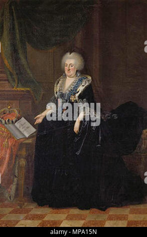 . Anglais : Portrait of Maria Anna Sophia de Saxe (1728-1797), électrice de Bavière . 18e siècle. 856 Maria Anna de Saxe, l'électrice de Bavière Banque D'Images