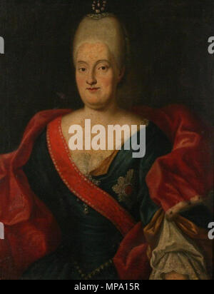 . Anglais : Portrait of Maria Anna Sophia de Saxe (1728-1797), électrice de Bavière . 18e siècle. 856 Maria Anna Sophia de Saxe avec l'Ordre de Sainte Catherine Banque D'Images
