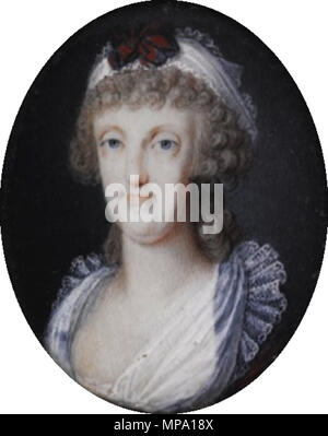 Anglais : Portrait de Marie-caroline d'Autriche, reine de Naples et de Sicile . 857 Maria Carolina de l'Autriche, miniature ovale Banque D'Images