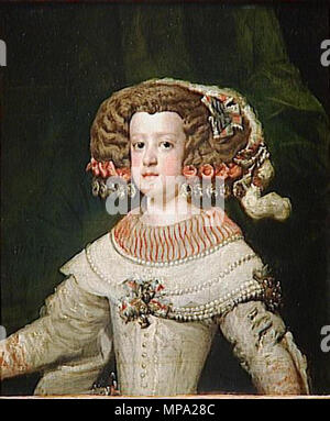 861 Marie-Thérèse d'Autriche (1638-1683) reine de France, par Velasquez Banque D'Images