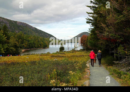 Étang de la Jordanie, l'Acadia National Park, Maine Banque D'Images