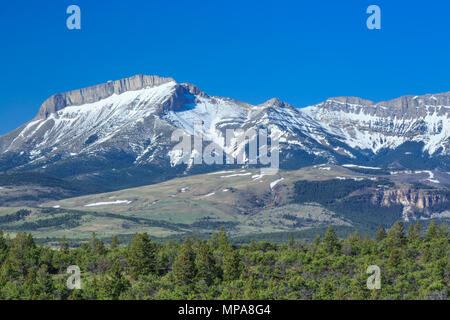 La montagne de l'oreille le long du front de mer près de Rocky Mountain, montana choteau Banque D'Images