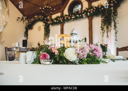 Pour table de mariage cérémonie invités avant Banque D'Images