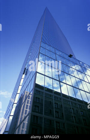 Mur de verre HISTORIQUE 1988 HANCOCK TOWER Copley Square Boston Massachusetts USA Banque D'Images