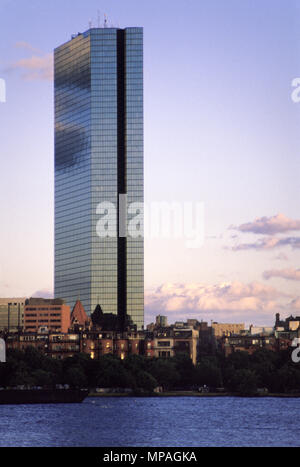 1988 HANCOCK TOWER historique de Back Bay, Boston, Massachusetts USA Banque D'Images