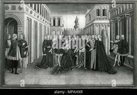 37,1180 872 maître de l'histoire de Helen - l'accueil d'Hélène à Troie par Priam et Hecuba - Walters 371180 Banque D'Images