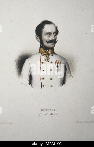 Appareil photo numérique Olympus . Deutsch : Ludwig Benedek, Ritter von Felsö-Eör (1804-1881), k. k. Feldzeugmeister. Lithographie von Adolf Dauthage, ca.1848 . vers 1848. Adolf Dauthage (1825-1883) 832 Ludwig Benedek Litho Banque D'Images