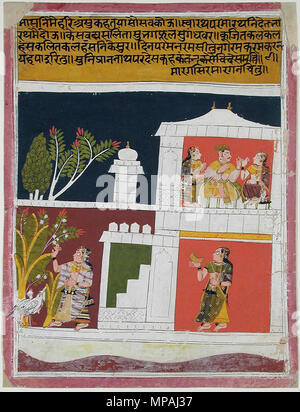 . Anglais : Titre de la série : Connoisseur's Delight de nom : Rasikapriya Date de création : ca. Affichage 1655 Dimensions : 9 17/32 in. x 7 1/4 in. (24,2 cm x 18,4 cm) de la ligne de crédit : Edwin Binney 3ème Numéro : 1990.958 Collection :  <a href ='http://www.sdmart.org/art/our-collection/asian-art' rel ='nofollow' >Les San Diego Museum of Art </a > . 15 octobre 2001, 09:53:53. Anglais : thesandiegomuseumofartcollection 1172 La nayika affolé (6125116600) Banque D'Images