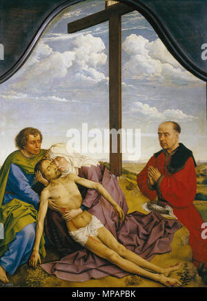 1070 Rogier van der Weyden (après) - Pietà - Prado PO2540 Banque D'Images