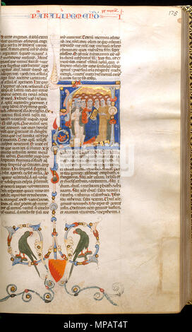 W.151.175 895 di S Miniatore Alessio dans Bigiano - Feuilles de Bentivoglio Bible - Walters W151175R - Avers ouvert Banque D'Images
