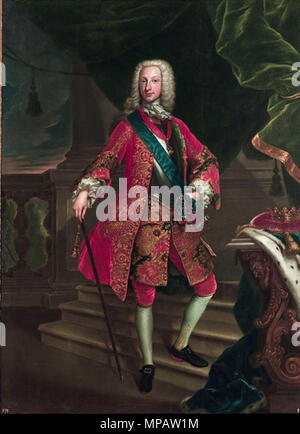 Carlos de Bourbon, duc de Parme . Español : El lienzo représen al infante de España Carlos de Borbón (1719-1788), que era Hijo del Rey Felipe V de España y en la época del retrato era Duque de Parme, aunque posteriormente llegaría a reinar en Nápoles como Carlos VII en España y como Carlos III. . 1732. 899 2 Molinaretto Banque D'Images