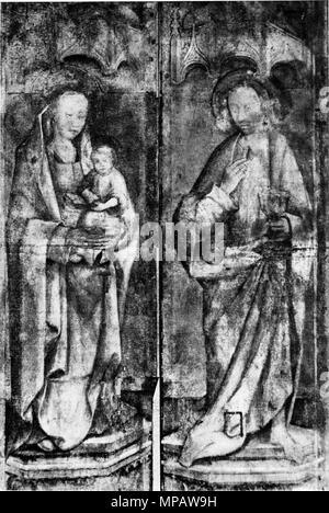 La Vierge Marie et l'enfant et saint Jean l'Evagelist . À partir de 1513-1855 les volets d'un clockwork, représentant le Jugement Dernier. Circa 1513. 900 001 BSI Monogrammist Banque D'Images