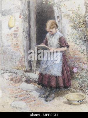 . Une fille de l'école. Signé avec monogramme, aquarelle sur traces de crayon, heightenend avec des touches de carrosserie, 24 x 19 cm . en 1899. Myles Birket Foster (1825-1899) Noms alternatifs Myles Birket Foster Foster ; Birkett ; Miles Foster peintre et illustrateur Anglais Description Date de naissance/Décès 4 Février 1825 27 mars 1899 Lieu de naissance/décès North Shields, Northumberland Weybridge, Surrey lieu de travail Pays-bas (1869), Rotterdam (1869), La Haye (1869), Amsterdam (1869), Dordrecht (1869) contrôle d'autorité : Q1738050 : VIAF 34499263 ISNI : 0000 0001 1024 607X ULAN : 500 Banque D'Images