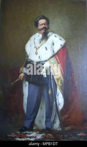 . Anglais : Portrait de Victor Emmanuel II d'Italie (1820-1878) Русский : Виктор Эммануил II . milieu du 19ème siècle. 1233 VictorEmmanuelIIportrait Banque D'Images