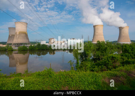 USA Pennsylvania PA Harrisburg centrale nucléaire de Three Mile Island l'accident de l'usine d'énergie électrique 1979 Banque D'Images