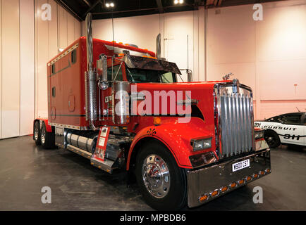 Un 2002, KENWORTH W900L 'Big Rig', présentée au salon automobile de Londres 2018 Banque D'Images