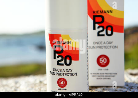 Protection solaire SPF 50 Banque D'Images