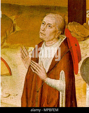 . Deutsch : Nikolaus von Kues. Stifterbild Zeitgenössisches vom Hochaltar der Kapelle des St.-Nikolaus-Hospitals, Bernkastel-Kues. Anglais : Nicolas de Cuse Lietuvių : Nikolajus Kuzietis Кузанский Русский : Николай . vers 1480. Maître de la vie de la Vierge Alternative Names Johann van Duyren ( ?) Description peintre et dessinateur Allemand Date de naissance 15e siècle circa 1463-1480 Période de travail lieu de travail de contrôle de l'autorité de Cologne : Q69523 : 50017775 VIAF ULAN : 500026221 WGA : Maître de la vie de la Vierge LA MASSE : 11858040X RKD : 53635924 Nicolas de Cuse Banque D'Images