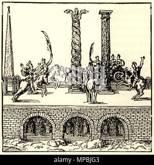 937 obélisque de Théodose, le Serpent, la colonne colonne de Constantin - André Thevet, Constantinople, 1556 Banque D'Images