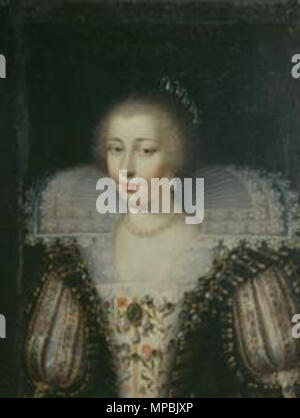 . Anglais : Portrait de Christine de France (1606-1663) . vers 1630. 940 Huile sur toile Portrait de Christine de France par un peintre inconnu Banque D'Images