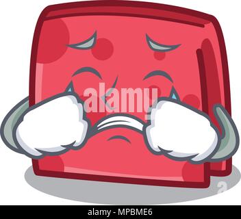 Caractère serviette pleurer cartoon style vector illustration Illustration de Vecteur