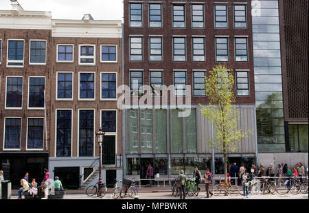 Amsterdam , Pays-Bas - mai 8, 2015 : maison d'Anne Frank à Amsterdam aux Pays-Bas Banque D'Images