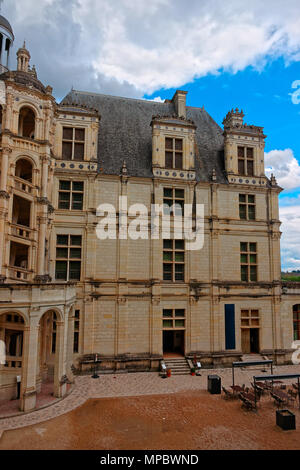 Fragment de Château de Chambord palace en Eure et Loir Ministère de la région de la vallée de la Loire, France. Banque D'Images