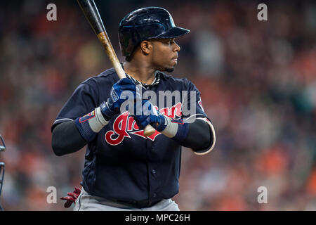 Houston, TX, USA. 19 mai, 2018. Les Indians de Cleveland center fielder Rajai Davis (26) pendant un match entre les Astros de Houston et les Indians de Cleveland au Minute Maid Park de Houston, TX. Cleveland a gagné le match 5 à 4.Trask Smith/CSM/Alamy Live News Banque D'Images