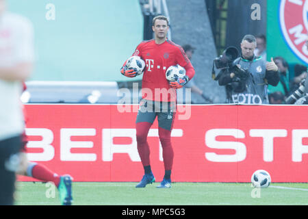 Berlin, Deutschland. 19 mai, 2018. Gardien de but Manuel NEUER (M) est de retour après une longue pause comme gardien substitut blessures, plein la figure, DFB Pokal Final, le FC Bayern Munich (M) - l'Eintracht Francfort (F) dans le Stade Olympique de Berlin le 19.05.2018 | Conditions de crédit dans le monde entier : dpa/Alamy Live News Banque D'Images