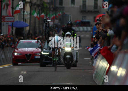 Rovereto, Italie. 22 mai, 2018. Tour d'Italie, Tour de l'Italie, l'étape de la route 16, à Trento Rovereto ; Chris Froome (GBR) Équipe Sky Crédit : Action Plus de Sports/Alamy Live News Banque D'Images