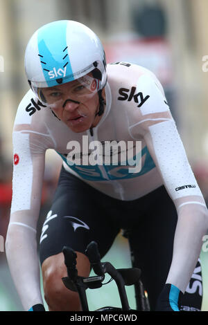 Rovereto, Italie. 22 mai, 2018. Tour d'Italie, Tour de l'Italie, l'étape de la route 16, à Trento Rovereto ; Chris Froome (GBR) Équipe Sky Crédit : Action Plus de Sports/Alamy Live News Banque D'Images