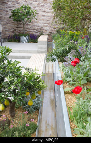 Le Lemon Tree Garden Trust. Designer : Tom Massey. Entrepreneur : paysage associés. Parrain : Le Citronnier Trust Banque D'Images