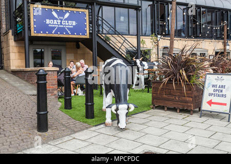 Le Boat Club Bar à cocktails et restaurant à quai, Newcastle, Angleterre, Royaume-Uni Banque D'Images