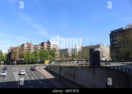 Dortmund, Ruhr, Rhénanie du Nord-Westphalie, Allemagne - 16 Avril 2018 : City Wall street 54 Anneau Banque D'Images