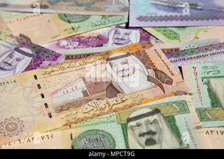 Collection de l'Arabie saoudite Riyal banknotes Banque D'Images