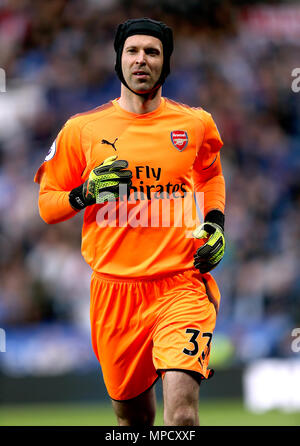 Le gardien Petr Cech Arsenal au cours de la Premier League match à la King Power Stadium, Leicester. Banque D'Images