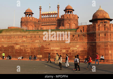 L'Inde, New Delhi, le Fort Rouge à Delhi. Banque D'Images