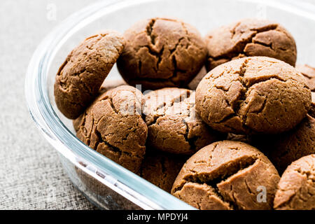 Les cookies sont faites par Siyez farine (Triticum monococcum). Les aliments biologiques Banque D'Images